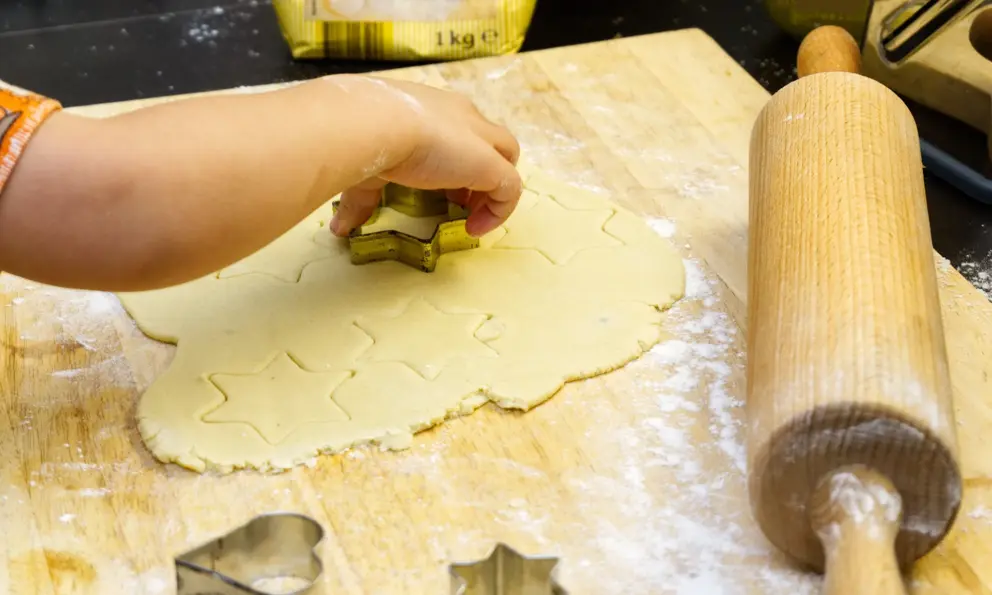 Teigrolle aus Buchenholz